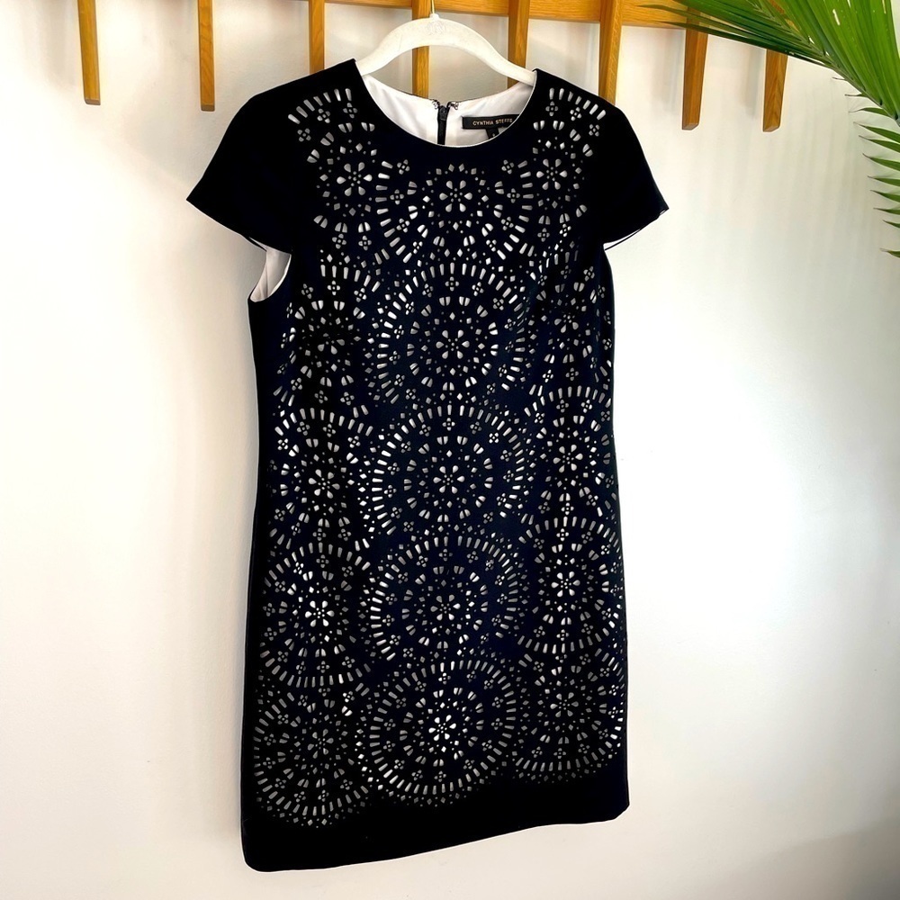 Cynthia Steffe Black Detail Sheath Dress, Size 2​​​​​​​​​​​​​